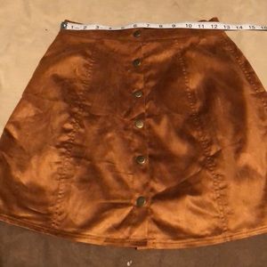 Tan button down skirt